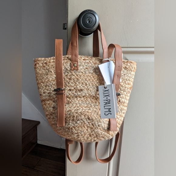 XIX Palms Beachly The Shore Break Jute Insulated Picnic Cooler Backpack NWT - Picture 7 of 11